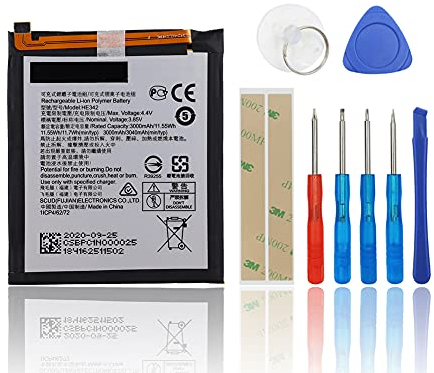 SwarKing Rechargeable 0-Cycle Ersatz Akku HE342 Kompatibel mit No-kia 7.1 TA-1100 TA-1097 TA-1085 TA-1095 TA-1096 & Nokia 5.1 Plus & Nokia 6 .1 Plus with Toolkit