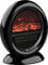 HOMCOM Freestanding Electric Fireplace Indoor Space Table Top Heater with Realistic Flame Effect, Rotatable Head, Overheating Protection, 1500W, Black