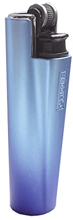 Clipper Micro Gas-Feuerzeug in dunkel-Blauer Hülle mit SOFORTGRAVUR +VORSCHAU: Gravur inklusive (Gasfeuerzeug, nachfüllbar)