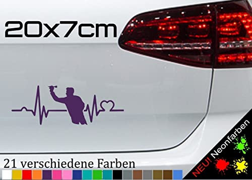 Herzschlag Darts Aufkleber Steeldart eDart 180 Bullseye Tops Triple Oche 20x7cm in 21 Farben
