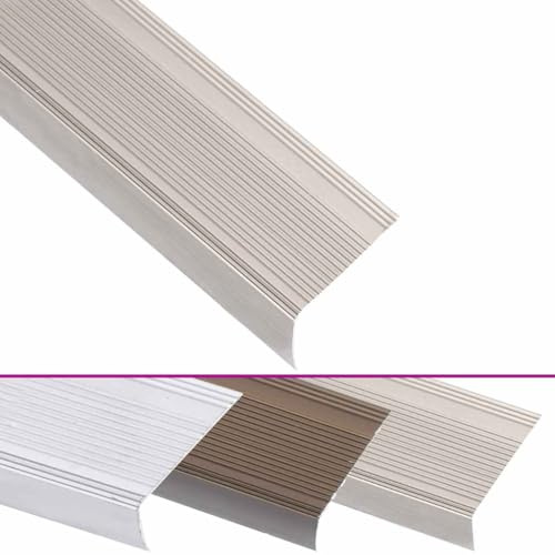 vidaXL Treppenkantenprofile in L-Form 5Stk. Aluminium 100cm Champagner, Treppenkante, Treppenprofil, Stufenprofil, Stufenkante, Treppenprofile
