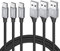 eyjiew 1m USB C Cable [3.3ft, 3-Pack],1M Type C Charger Fast Charging Nylon USB to USB C Cable Compatible with iPhone 15 pro, Galaxy S24 S23 S22 S21 S20 S10 + Plus, A21s A51 A52 A70 A71 A80, Pixel