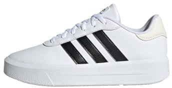 adidas Femme Court Platform Shoes, Cloud White/Core Black/Chalk White, 40 EU