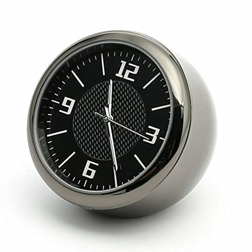 Auto Uhr, Mini-Uhr für Auto-Armaturenbrett, Fahrzeuginnenausstattung, leuchtend elektronische Quarzuhr, Quarzuhr Analog Auto Armaturenbrett Zeit Lüftungsschlitz on Uhr für Auto Dekoration