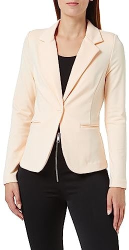 ICHI IHKATE BL Damen Blazer Kurzblazer Jacke Ein-Knopf-Blazer mit Stretch und Reverskragen, Größe:XXL, Farbe:Bleached Apricot (120917)