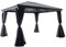 Hespéride - Tonnelle Belize Graphite - 5 Places - Polyester Acier Traité Époxy Anti-Rouille - Mobilier d'Extérieur pour Terrasse