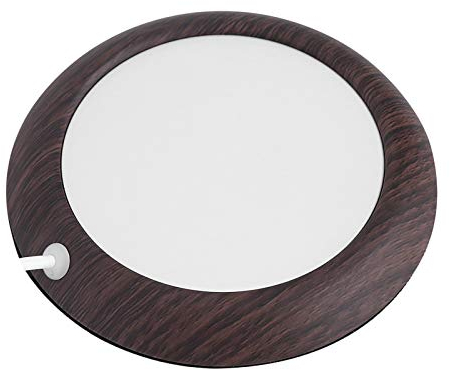 USB-Tassenwärmer, Wärmespeicher, Tassenmatte, Büro, Tee, Kaffee, Wärmepad, Dunkle Holzmaserung, Tassenwärmer, Tee, Kontinentaler Stecker auf USB, Kaffeetassenwärmer aus Holz, (Tiefes Walnusskorn)