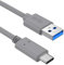 Slabo Câble de charge USB Type C pour Samsung Galaxy A13 | A23 | A33 5G | A53 5G | M23 5G | M33 5G | S22 | S22 Ultra | S22+ | S22 Plus Câble de connexion de synchronisation - GRIS