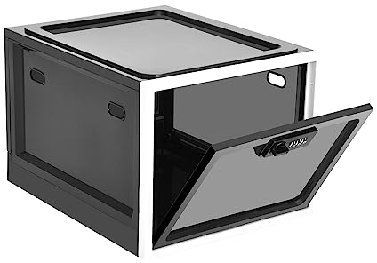 Medicine Lock Box, Medicine Storage Box, Lockable Storage Box, Collapsible Storage Boxes for Fridge Food, Snacks, Tablet, Jail, Home Safety (Clear)