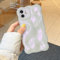 XIZYO Glitter Case for iPhone 12, Cute Solid Color Curly Wave Shape Soft TPU Bumper Phone Case, for Women Girls Aesthetic Design Silicone Slim Bling Shockproof Phone Cover, Sparkly Pink