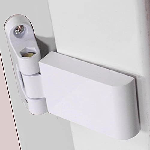 MyncbD bisagras Bisagra de Puerta Puertas francesas de PVC Seguridad Bisagra de Puerta Pesada de Acero plástico Blanco de Plataforma Interior y Exterior Hardware