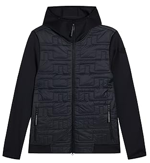 J.Lindeberg Quilt Hybrid Hood Jacket Schwarz - L