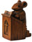 Yuhoo Kirche Maus Statue, Holz Kirche Maus in der Kanzel Sammlerstück Figur für Zuhause und Büro Desktop Dekor, Maus Ornament auf der Kanzel Skulptur für Zuhause Outdoor Garten Dekor