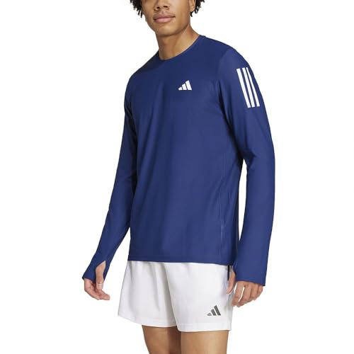 adidas Men's Own The Run Long Sleeve Tee, Dark Blue, XXL