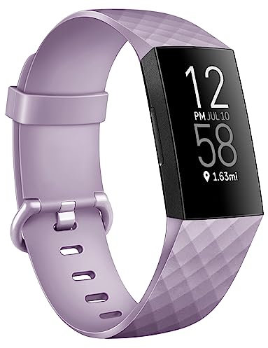 Oumida für Fitbit Charge 3/4 Armband, Verstellbarer klassischer Sport Ersatzarmband, Kompatibel mit Fitbit Charge 3/4, Schwarz/Grau, Small/Large