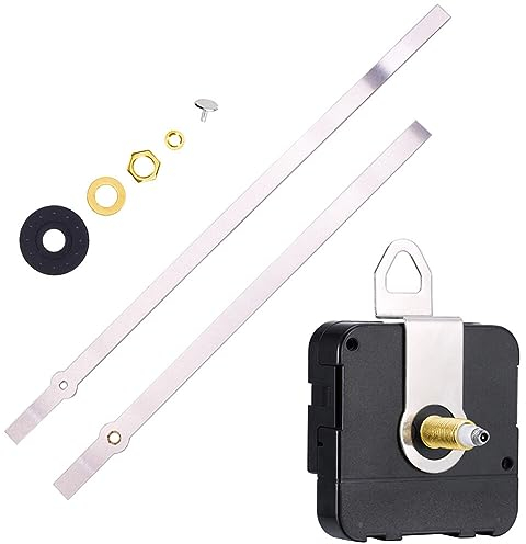 Geräuschloses Uhrwerk Set, Quarzuhrwerk Uhrlaufwerk mit Hoch Drehmoment Lange Welle Uhrwerk Mechanismus, Uhrwerk für Wanduhr, DIY Uhr Reparatursatz Wanduhr Ersatzteile für Clock Ersatzteile Ersatz