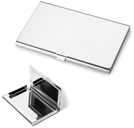XKSOCT Porta Biglietti da Visita,Porta Biglietti da Credito in Acciaio Inox con Fibbia Magnetica per Business, ID, Assicurazioni,Uomini e Donne