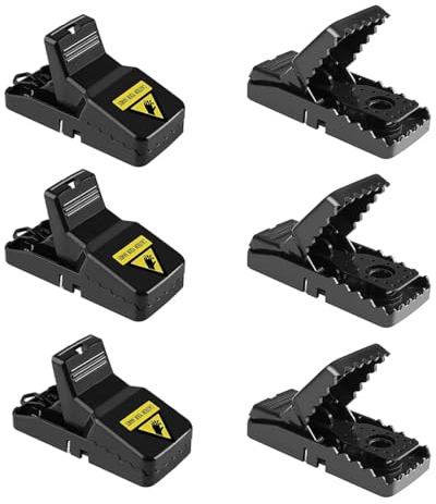 Novo35 Reusable Large Rat Traps that Kill Instantly - One click set up. 6 Pack, 4 pack or 2 pack. Heavy duty traps for rodent control. Suitable for external and internal use. 6 PACK