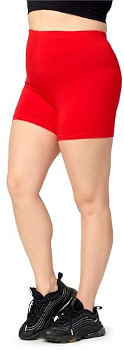 Merry Style Große Größen Damen Shorts Radlerhose Unterhose Hotpants Kurze Hose Boxershorts aus Viskose MS10-451 (Rot, 4XL)