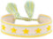 Generisch gewebtes Armband, Freundschaftsarmband, Webarmband, besticktes Armband (STERNCHEN gelb blau)