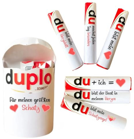 CJ&M AUFKLEBER SET - 54 Duplo Banderolen Lieblingsmensch Geschenkidee, Duplo Geschenkbox, persönliche Geschenke, DIY, Jahrestag Liebes Geschenke, Last Minute Geschenk