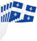 Drapeaux à Main du Québec 14x21 cm - Lot de 10 - Drapeau Québecois en Polyester avec Barre en Plastique Blanc - Idéal pour Événements, Célébrations et Défilés