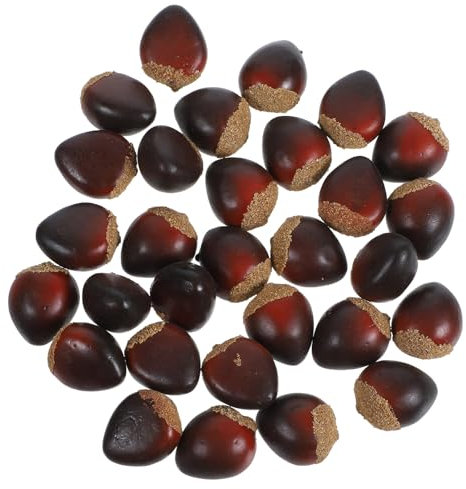 Cabilock 30stücke Teiliges Künstliches Kastanien Schaumstoff Realistische Deko Für Zuhause Küche Fotorequisiten Vielseitig Sicher Langlebig Für Restaurant Schaufenster