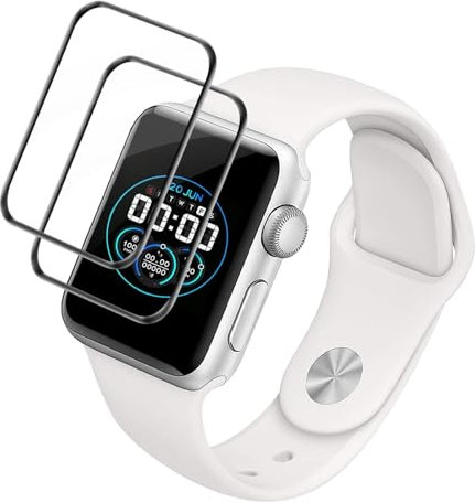 VSEER 2 Stück für Panzerglas für Apple Watch Series 4/5/6/SE 40mm Schutzfolie, Anti-Kratzer Ultrabeständig Apple Watch 40mm Schutzglas, Ultra-Klar Passt Perfekt Folie für Apple Watch SE 40mm