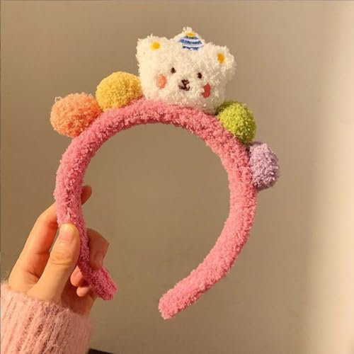 QOMJUFA Bandeau oreilles d'ours, oreille, serre tete cerf, serre tete oreille de chat, serre tete Rose