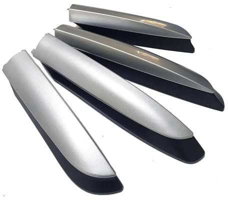 ZSGHJA Porte-Bagages de Voiture pour Toyota pour RAV4 pour RAV 4 pour XA40 2013-2017 2018 Argent Toit Porte-Bagages Barre Rail Fin Couvercle Coque Capuchon Garniture Roof Rack Cross Bars