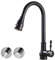 YWJFSA Vintage Robinet Cuisine Douchette, Extensible Robinetterie de Cuisine, Laiton Rotatif À 360°,Noir