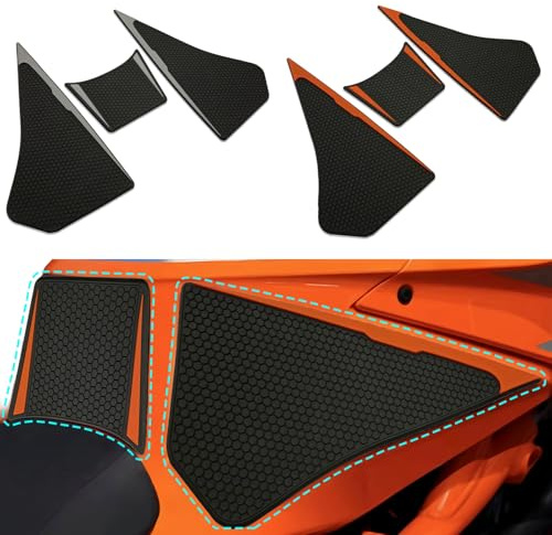Cuscinetto per serbatoio compatibile con KTM 1290 SUPER DUKE R 2024 2020-2023, protezione laterale per serbatoio moto, adesivo per serbatoio carburante, accessori, protezioni per ginocchia antiscivolo
