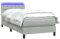 vidaXL Boxspringbett mit Matratze Hellgrau 100x220 cm Samt, Bett, Bettrahmen, Einzelbett, Schlafzimmermöbel, Lattenrost, Samtbett, Polsterbett