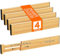 Lifewit 4er-Set Bambus Verstellbar Schubladentrenner, 6 cm hoch und 31-42 cm länge, Schublade Teiler, Schubladen Organizer für Küche/Kleiderschränke/Schreibtisch/Schminktisch