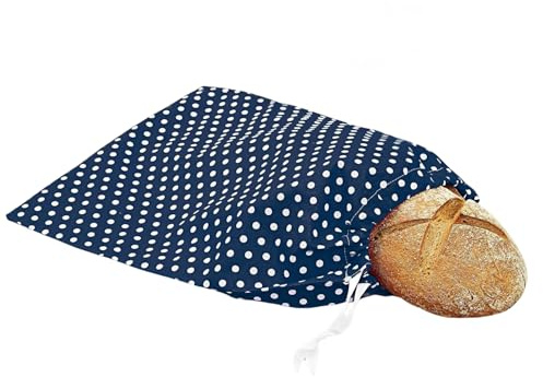 3 PAGEN® Brotbeutel blau-weiß – Brötchenbeutel konserviert die Frische & beugt Schimmel vor – reduziert Lebensmittelverschwendung – perfekte Größe für den täglichen Gebrauch – Größe 43x33 cm