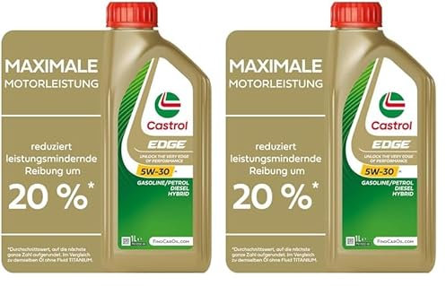 Castrol EDGE 5W-30 M Motoröl, 1L (Packung mit 2)