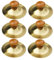 KONTONTY 6 Piezas Platillo De Dedo De Bronce Platillos De Dedo De Percusión Platillos Tingsha Platillos De Juguete Mini Gong Instrumento De Dedo Para Metal Dorado