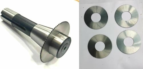 Slitting/Slotting Saw Holder with(5x) Circular Saw Blade (R8 Shank (7/16-20 UNF)-Amz548