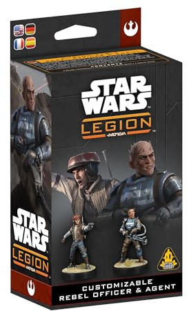 Asmodee | Star Wars Legion: Customisable Rebel Officer & Agent | Board Game Expansion | Ages 14+ | 2 Players | 90+ Minutes Playing Time