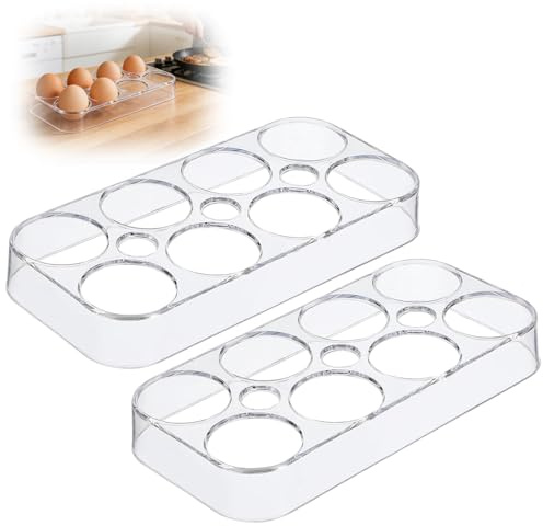 2 Stücke Eier Aufbewahrung Kühlschrank,Eierbehälter Für Kühlschrank,Eierhalter,Eier Behälter,Stabile Eieraufbewahrung,Eieraufbewahrungsbox,Für Küche Und Haushaltsorganisation