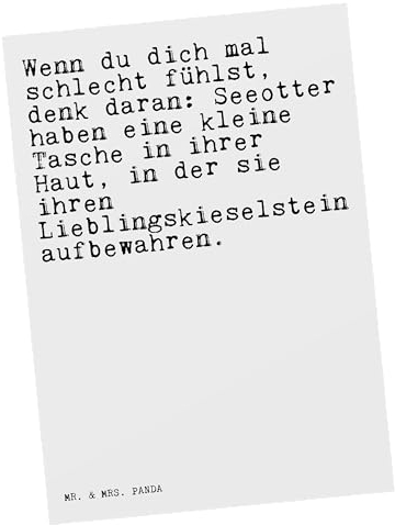 Mr. & Mrs. Panda Postkarte Wenn du dich mal... - Geschenk, Ansichtskarten, Spruch Sprüche Weisheiten Zitate Lustig Weisheit Worte, Spruch, Sprüche,