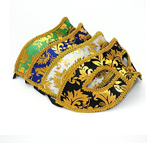 VKI® 4Pcs Herren Venetianische Maskerade Maske Karneval Kostüm Fasching Verkleidung A