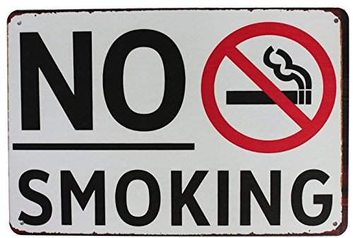 Hioni NO Smoking Vintage Blechschild Poster Wandschild Wand Dekoration Metallschild Türschild