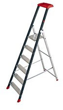 Escalux V22456 Prolux Plus Escabeau Professionnel 6 Marches, Gris