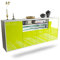 Dekati Sideboard Mesquite hängend (180x77x35cm) Korpus Weiss matt - Front Hochglanz Grün - Push to Open