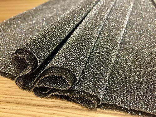 Leichtes Metallic Lurex Stoff Stretch Jersey Material - Funkelnder grauer Glitzer (Probe (10cm x 10cm))