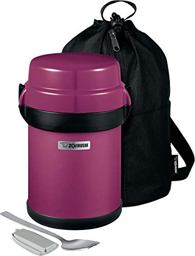 Zojirushi Mr. Bento Lunch-Dose, Edelstahl, 1,2 l, Pflaume