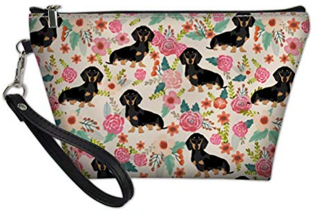 chaqlin Damen Kosmetiktasche für unterwegs, aus Polyurethan-Leder, Reißverschluss, Make-up-Tasche, mit Aufhänger, multifunktional