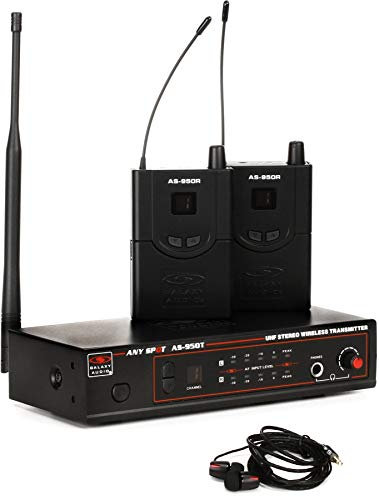 Galaxy Audio AS-950-2 Wireless in-Ear Monitor Twin Pack System - P2 Band,Black