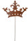 Metall Stecker. Krone. Rost Gartenstecker, Blumenstecker. 78 cm. Art.: 73818